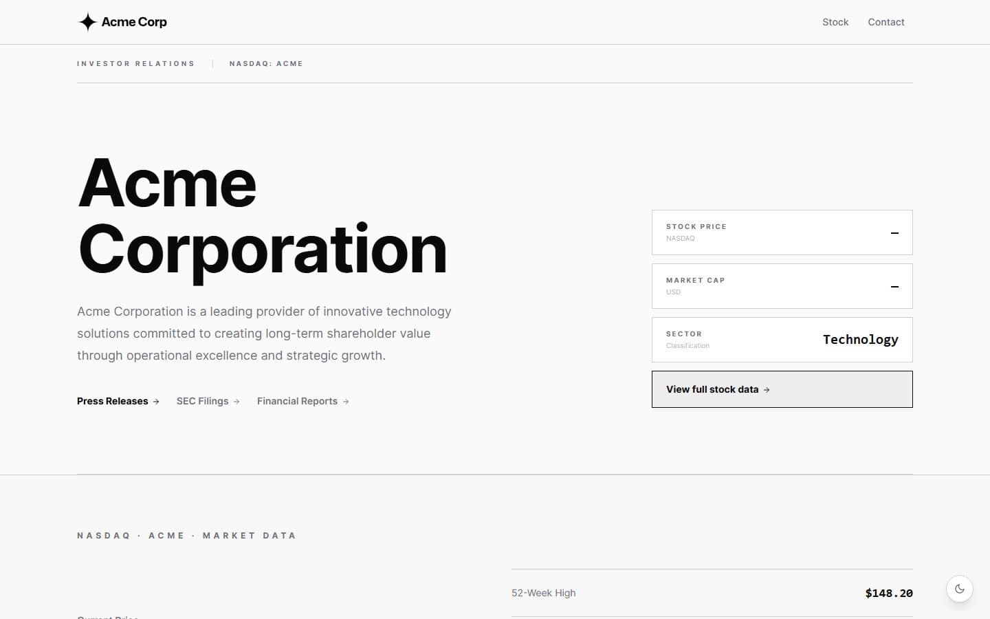 Folio template preview