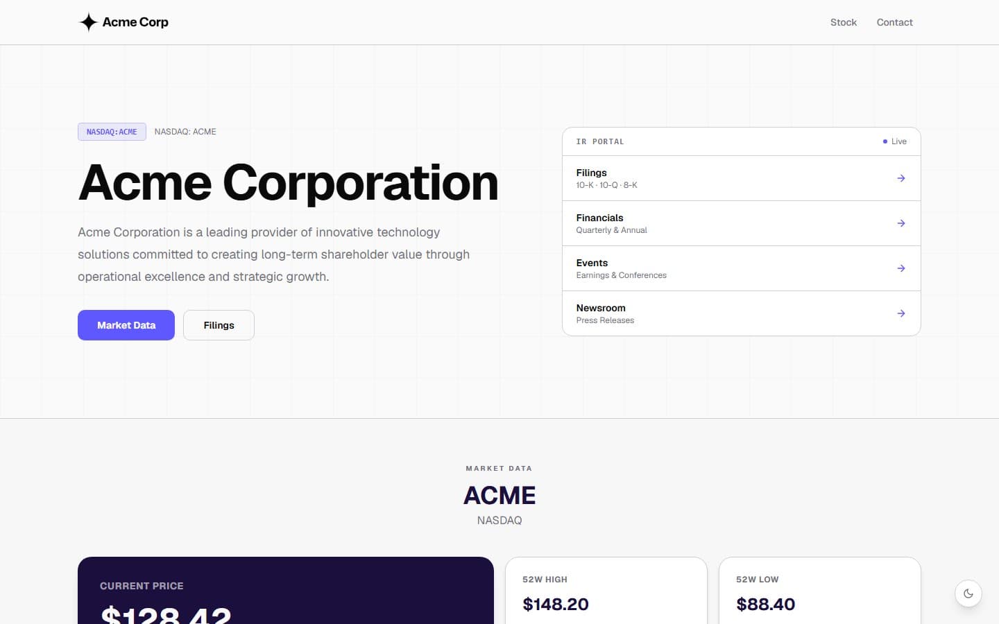 Nexus template preview